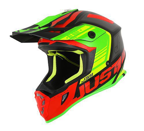 JUST1 Helmet J38 Blade Red-Lime-Black